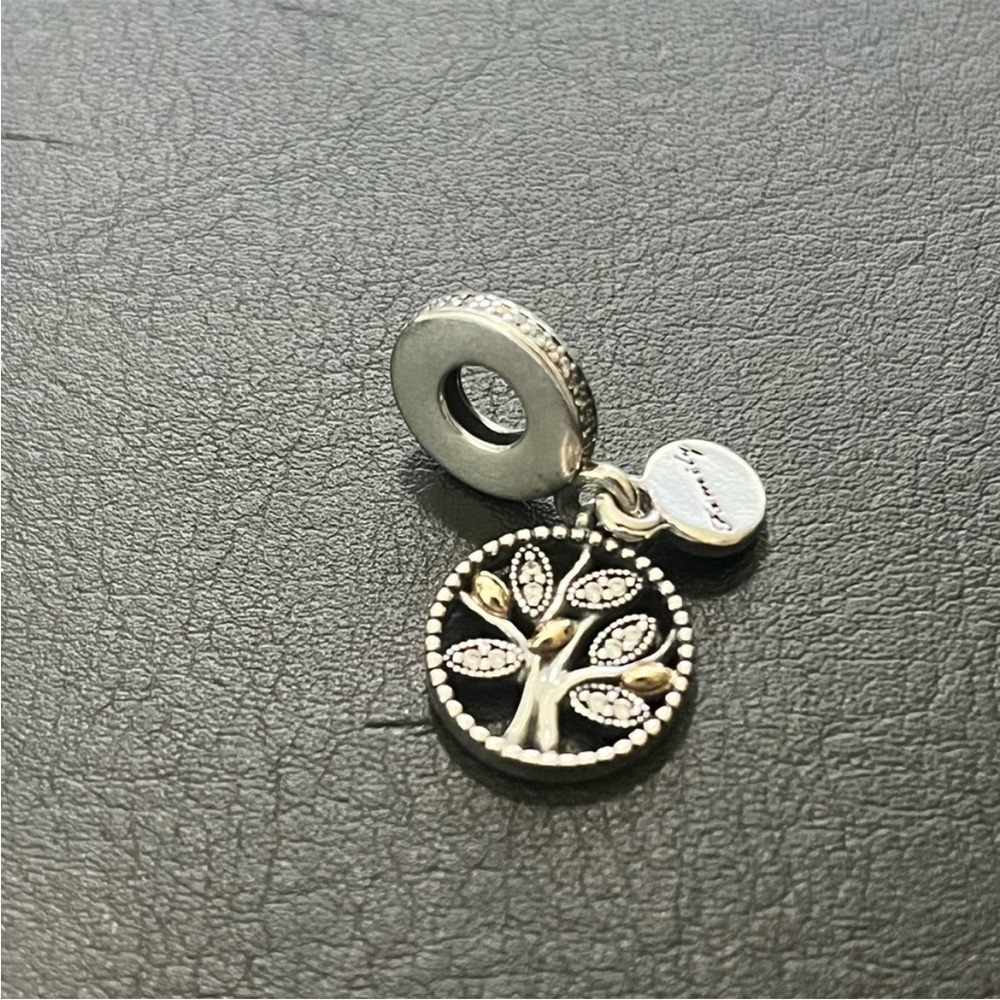 Pandora Elegant Silver and Gold Tree of Life Charm family tree charm. New.